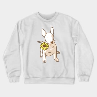 Bull Terrier and Sunflower Crewneck Sweatshirt